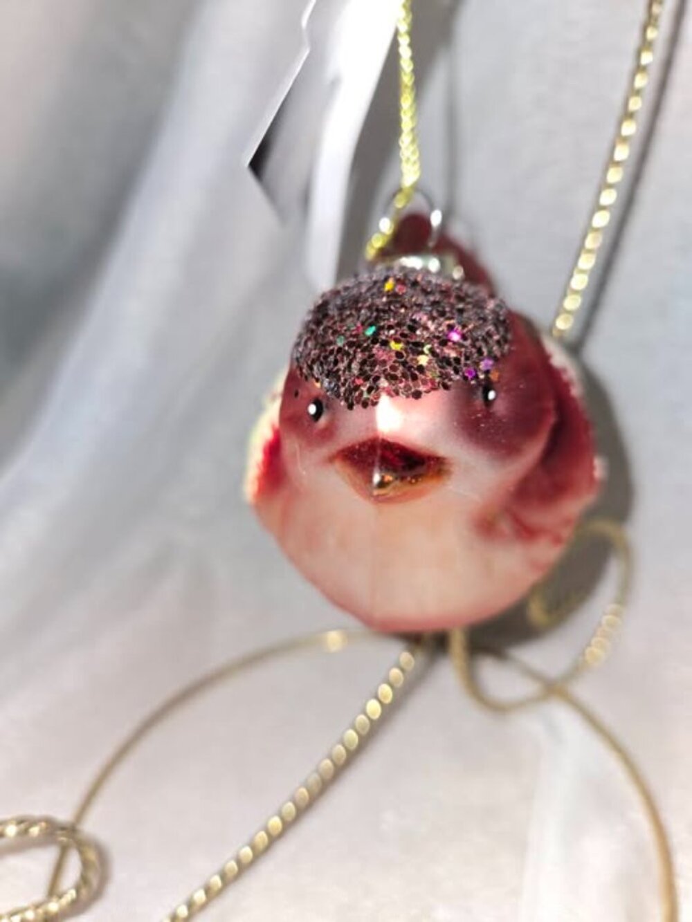 Robert Stanley Glass Red Cardinal Christmas Ornaments Glass